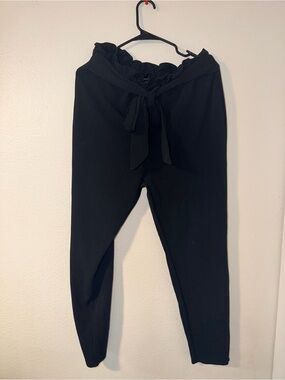 SHEIN Black Curve 2XL Paperbag Waist Joggers